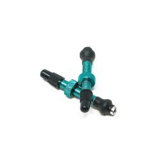 Tubeless Valve Kit Aluminum Turquoise 40mm (2 Valves)