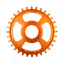 Převodník SHIMANO DIRECT MOUNT THICK THIN - Barva: Iron Bro Orange, Velikost převodníku: 30T